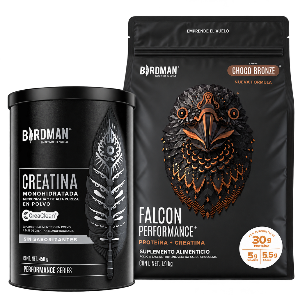 Creatina 450g + Proteina Falcon Performance birdman 1.9kg