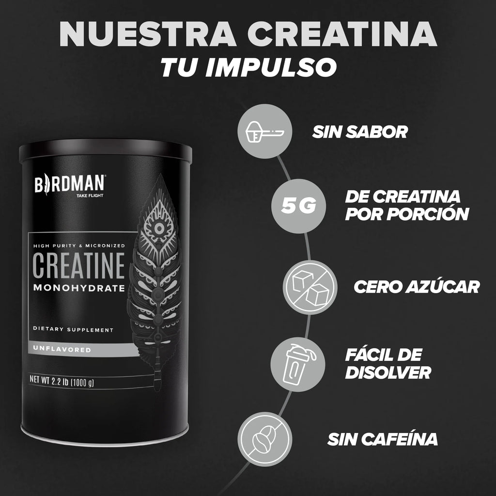 Creatina Monohidratada 450 g - 90 Servicios -BIRDMAN