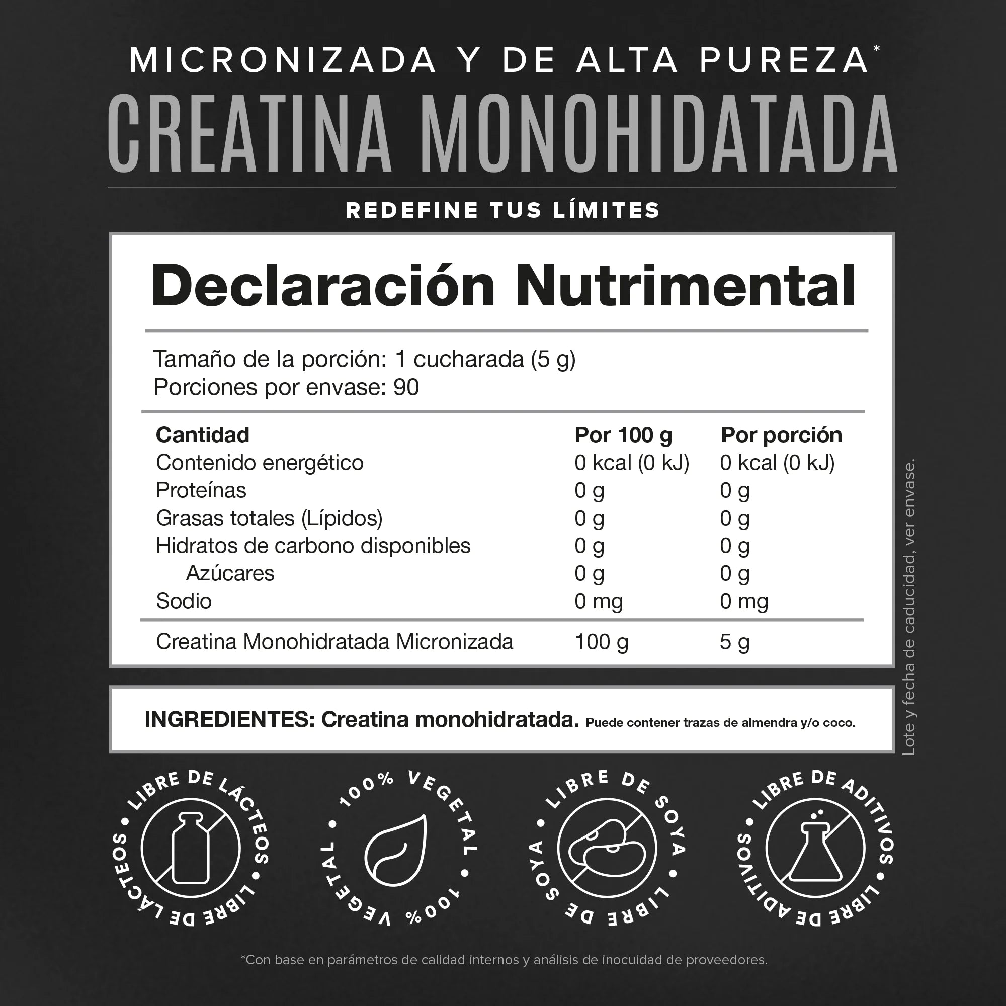 Creatina Monohidratada 450 g - 90 Servicios -BIRDMAN